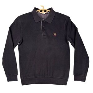 Paul & Shark Yachting Mens XL Long Sleeve Polo Shirt Navy Blue Cotton Pique
